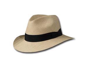 New FEDORA SAFARI Panama Hat NATURAL STRAW Size 7 3/8 New FEDORA SAFARI Panama Hat NATURAL STRAW Size 7 3/8