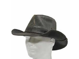 INDY OUTBACK Cotton All Weather leather BROWN Hat 7 1/2 INDY OUTBACK Cotton All Weather leather BROWN Hat 7 1/2
