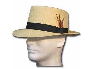 PORK PIE MILAN Panama Natural Straw Hat Dress 7 5/8 PORK PIE MILAN Panama Natural Straw Hat Dress 7 5/8