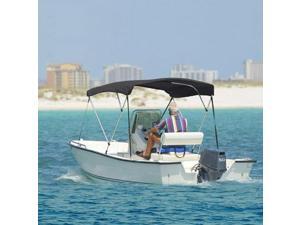 3 Bow 6 Foot Bimini Boat Cover Top 73"-78" Gray Pontoon Fishing 3 Bow 6 Foot Bimini Boat Cover Top 73"-78" Gray Pontoon Fishing