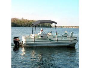 4 Bow Bimini Top Boat Cover 61" - 66" Gray Pontoon Fishing 8 Foot Deck 4 Bow Bimini Top Boat Cover 61" - 66" Gray Pontoon Fishing 8 Foot Deck