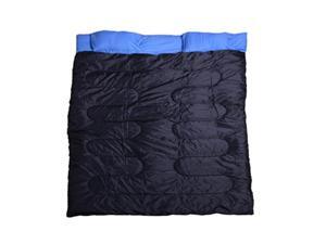 Outsunny Two-Person Double Wide Sleeping Bag 86" x 59" (Blue/Black) Outsunny Two-Person Double Wide Sleeping Bag 86" x 59" (Blue/Black)