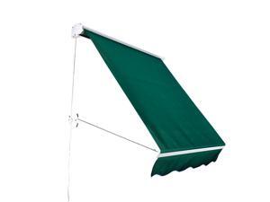 Outsunny 6' Drop Arm Manual Retractable Window Awning - Green Outsunny 6' Drop Arm Manual Retractable Window Awning - Green