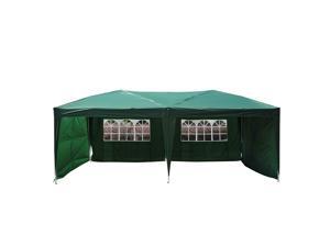 Outsunny 10' x 20' Easy Pop Up Canopy Party Tent - Green w/ 4 Removable Sidewalls Outsunny 10' x 20' Easy Pop Up Canopy Party Tent - Green w/ 4 Removable Sidewalls