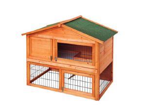 Pawhut 48" Deluxe 2-level Backyard Bunny Rabbit Hutch House Pawhut 48" Deluxe 2-level Backyard Bunny Rabbit Hutch House