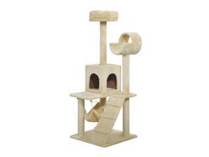 Pawhut 52" Cat Tree Tunnel Playground Activity Scratcher Pawhut 52" Cat Tree Tunnel Playground Activity Scratcher