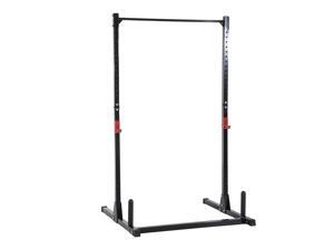 Soozier Adjustable Power Squat Rack Home Exercise Barbell Fitness Cage - Black Soozier Adjustable Power Squat Rack Home Exercise Barbell Fitness Cage - Black