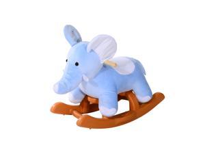 Qaba Kids Plush Rocking Horse-Style Elephant Theme Rocker Chair Qaba Kids Plush Rocking Horse-Style Elephant Theme Rocker Chair
