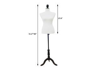 HomCom 36" 27" 36" Fashion Mannequin Female Dress Form w/ Base - White Form HomCom 36" 27" 36" Fashion Mannequin Female Dress Form w/ Base - White Form