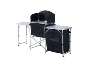 Outsunny 6' Portable Fold-Up Camp Kitchen with Windscreen Outsunny 6' Portable Fold-Up Camp Kitchen with Windscreen