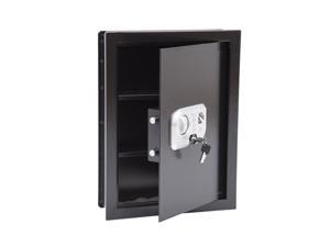 HomCom 19" x 14" x 4" Digital Wall Mounted Home Security Storage Safe w/ Biometric Fingerprint Scanner - Black HomCom 19" x 14" x 4" Digital Wall Mounted Home Security Storage Safe w/ Biometric Fingerprint Scanner - Black