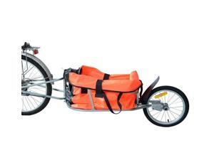 Aosom Solo Single-Wheel Bicycle Cargo Bike Trailer - Orange Aosom Solo Single-Wheel Bicycle Cargo Bike Trailer - Orange
