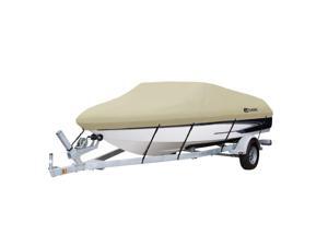 Tan DryGuard™ Waterproof Boat Cover - Model D - Classic# 20-086-112401-00 Tan DryGuard™ Waterproof Boat Cover - Model D - Classic# 20-086-112401-00