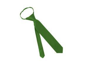 Solid Color Toddler Boys 11 Inch Zipper Tie by Jacob Alexander - Tree Green Solid Color Toddler Boys 11 Inch Zipper Tie by Jacob Alexander - Tree Green