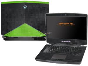Decalrus - Alienware 14 (Released 2013) with 14" screen BLACK & GREEN Texture Carbon Fiber skin skins decal for case cover wrap CF13Alien14BlackGreen Decalrus - Alienware 14 (Released 2013) with 14" screen BLACK & GREEN Texture Carbon Fiber skin skins decal for case cover wrap CF13Alien14BlackGreen