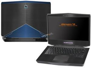 Decalrus - Alienware 14 (Released 2013) with 14" screen BLACK & BLUE Texture Brushed Aluminum skin skins decal for case cover wrap BA13Alien14BlackBlue Decalrus - Alienware 14 (Released 2013) with 14" screen BLACK & BLUE Texture Brushed Aluminum skin skins decal for case cover wrap BA13Alien14BlackBlue