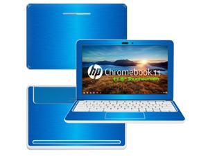 Decalrus - HP Chromebook 11 with 11.6" Screen Full Body LITE BLUE Texture Brushed Aluminum skin skins decal for case cover wrap BAHPchmbook11LiteBlue Decalrus - HP Chromebook 11 with 11.6" Screen Full Body LITE BLUE Texture Brushed Aluminum skin skins decal for case cover wrap BAHPchmbook11LiteBlue