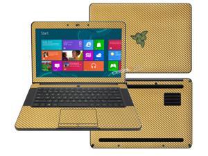 Decalrus - Razer Blade RZ09 14 with 14" screen Full Body GOLD Texture Carbon Fiber skin skins decal for case cover wrap CFfbrzrblade14Gold Decalrus - Razer Blade RZ09 14 with 14" screen Full Body GOLD Texture Carbon Fiber skin skins decal for case cover wrap CFfbrzrblade14Gold