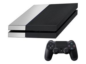Decalrus - Sony Playstation PS4 FULL BODY BLACK & WHITE Texture Carbon Fiber skin skins decal for case cover wrap CFps4BlackWhite Decalrus - Sony Playstation PS4 FULL BODY BLACK & WHITE Texture Carbon Fiber skin skins decal for case cover wrap CFps4BlackWhite