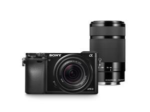 Sony Alpha a6000 Digital Camera Wi-Fi w/ 18-55mm 55-210mm Zoom Lens Bundle Sony Alpha a6000 Digital Camera Wi-Fi w/ 18-55mm 55-210mm Zoom Lens Bundle