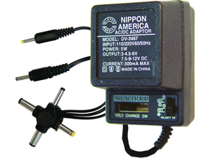 NEW NIPPON DV3467 AC/DC 300mA POWER ADAPTER 6 WAY UNIVERSAL PLUG NEW NIPPON DV3467 AC/DC 300mA POWER ADAPTER 6 WAY UNIVERSAL PLUG