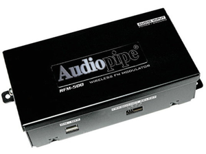 NEW AUDIOPIPE RFM500 FM MODULATOR 2 CH ON/OFF SWITCH ADJUSTABLE OUTPUT LEVEL NEW AUDIOPIPE RFM500 FM MODULATOR 2 CH ON/OFF SWITCH ADJUSTABLE OUTPUT LEVEL