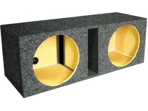 New Q-Power Qbass12 Dual Empty Vented Subwoofer Box (2) 12" Slot Ported Box New Q-Power Qbass12 Dual Empty Vented Subwoofer Box (2) 12" Slot Ported Box