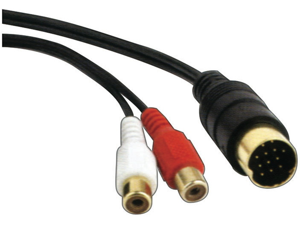 New Xscorpion Kn13xr Kenwood 13 Pin Din To Rca Auxiliary Audio Input Adapter New Xscorpion Kn13xr Kenwood 13 Pin Din To Rca Auxiliary Audio Input Adapter