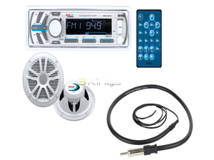New Boss Mck1440w64 Marine Combo Kit Head Unit And Four Dual Cone 6.5" Speakers New Boss Mck1440w64 Marine Combo Kit Head Unit And Four Dual Cone 6.5" Speakers