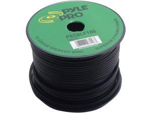 NEW PYLE PSCBLF100 12 GA SPEAKER CABLE 100' SPOOL WITH RUBBER JACKET 12 GAUGE NEW PYLE PSCBLF100 12 GA SPEAKER CABLE 100' SPOOL WITH RUBBER JACKET 12 GAUGE