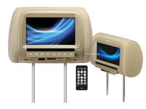 BOSS AUDIO HIR7UTA 7" Headrest with USB & SD(TM) Card Ports (Tan) BOSS AUDIO HIR7UTA 7" Headrest with USB & SD(TM) Card Ports (Tan)