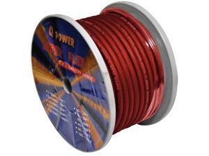 New Q-Power 4G100rd 4 Ga Gauge 100' Spool Red Translucent Power Wire New Q-Power 4G100rd 4 Ga Gauge 100' Spool Red Translucent Power Wire