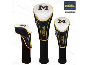 NCAA 3-Piece Headcover Sets-3 Piece Set-University of Michigan NCAA 3-Piece Headcover Sets-3 Piece Set-University of Michigan