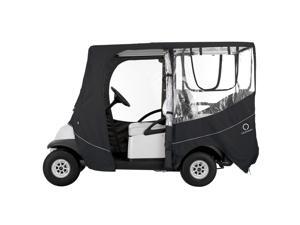 Classic Accessories Fairway Deluxe Golf Cart Enclosure - Long Roof-Fairway-Black Classic Accessories Fairway Deluxe Golf Cart Enclosure - Long Roof-Fairway-Black