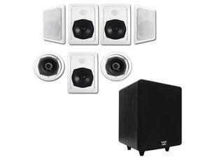 Acoustic Audio HT-57 In-Wall/Ceiling 7.1 Home Theater Speakers and 6.5" Powered Sub HT-57-CS65B Acoustic Audio HT-57 In-Wall/Ceiling 7.1 Home Theater Speakers and 6.5" Powered Sub HT-57-CS65B
