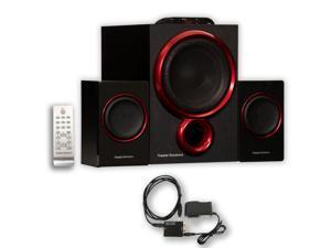 Theater Solutions TS212 Powered 2.1 Home Speaker System 300W with Optical Input TS212D Theater Solutions TS212 Powered 2.1 Home Speaker System 300W with Optical Input TS212D