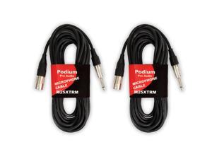 Podium Pro 2M25XTRM Two 25' Male XLR to Male 1/4" Jack Microphone or Speaker Cables Podium Pro 2M25XTRM Two 25' Male XLR to Male 1/4" Jack Microphone or Speaker Cables