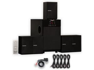 Theater Solutions TS509 Home Theater 5.1 Speaker Surround System with Bluetooth and 5 Extension Cables Theater Solutions TS509 Home Theater 5.1 Speaker Surround System with Bluetooth and 5 Extension Cables