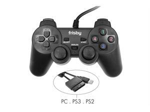 Frisby PC Laptop Notebook Desktop PS2 PS3 Dual Shock Vibration USB Gamepad Controller Frisby PC Laptop Notebook Desktop PS2 PS3 Dual Shock Vibration USB Gamepad Controller