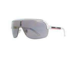 Carrera CA Topcar 1 KC0 MV White/Clear Mirrored Shield Sunglasses Carrera CA Topcar 1 KC0 MV White/Clear Mirrored Shield Sunglasses