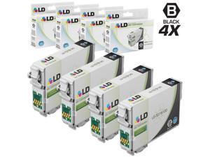 LD © Remanufactured Replacement for Epson T0791 Set of 4 Black High Yield Ink Cartridges Includes: 4 T079120 Black for use in Artisan 1430, and Stylus Photo 1400 Printers LD © Remanufactured Replacement for Epson T0791 Set of 4 Black High Yield Ink Cartridges Includes: 4 T079120 Black for use in Artisan 1430, and Stylus Photo 1400 Printers