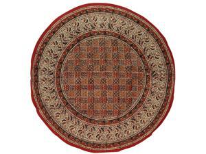 Kalamkari Block Print Round Cotton Tablecloth 72" Multi Color Kalamkari Block Print Round Cotton Tablecloth 72" Multi Color
