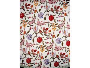 Floral Berry Round Cotton Tablecloth 72" Multi Color Floral Berry Round Cotton Tablecloth 72" Multi Color