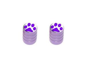 Paw Print Purple - Tire Rim Valve Stem Caps - Motorcycle Bike Bicycle - Purple Paw Print Purple - Tire Rim Valve Stem Caps - Motorcycle Bike Bicycle - Purple