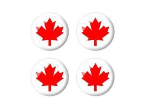 Canada Maple Leaf Flag - Wheel Center Cap 3D Domed Set of 4 Stickers Badges Canada Maple Leaf Flag - Wheel Center Cap 3D Domed Set of 4 Stickers Badges