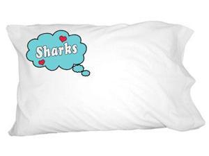 Dreaming of Sharks - Blue Novelty Bedding Pillowcase Pillow Case Dreaming of Sharks - Blue Novelty Bedding Pillowcase Pillow Case