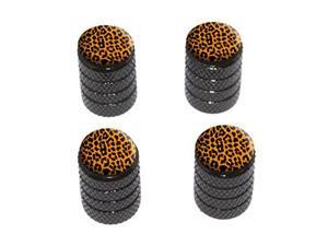 Leopard Print - Tire Rim Wheel Valve Stem Caps - Black Leopard Print - Tire Rim Wheel Valve Stem Caps - Black