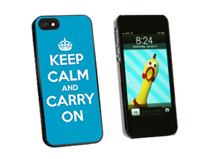 Keep Calm and Carry On Blue - Snap On Hard Protective Case for Apple iPhone 5 - Black Keep Calm and Carry On Blue - Snap On Hard Protective Case for Apple iPhone 5 - Black