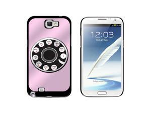 Pink Retro Rotary Phone - Funny - Snap On Hard Protective Case for Samsung Galaxy Note II 2 - Black Pink Retro Rotary Phone - Funny - Snap On Hard Protective Case for Samsung Galaxy Note II 2 - Black