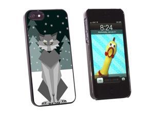 Geometric Winter Wolf - Snap On Hard Protective Case for Apple iPhone 5 - Black Geometric Winter Wolf - Snap On Hard Protective Case for Apple iPhone 5 - Black